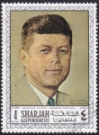 Sellos del Mundo : Asia : Emiratos_rabes_Unidos : JFK de Norman Rockwell