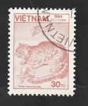 Stamps : Asia : Vietnam :  554 - Fauna, felis marmorata