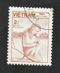 Stamps : Asia : Vietnam :  564 - Fauna, macaca fascicularis
