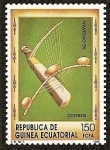 Stamps Equatorial Guinea -  Navidad 1989 - Instrumentos musicales
