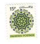 Stamps Pakistan -  Motivo floral arabesco