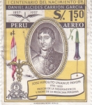 Stamps Peru -  I CENT.NACIMIENTO DANIEL ALCIDES CARRIÓN GARCIA