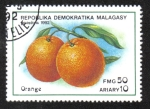 Stamps : Africa : Madagascar :  Frutas, Maranjas