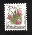 Stamps Czechoslovakia -  Protección de la naturaleza, Fritillaria meleagris