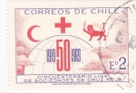 Sellos de America - Chile -  CINCUENTENARIO LIGA DE SOCIEDADES DE CRUZ ROJA