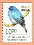 Stamps India -  AVES.  NILGIRI  ATRAPAMOSCAS.