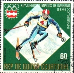 Stamps : Africa : Equatorial_Guinea :  XII  JUEGOS  OLÍMPICOS  DE  INVIERNO.  ESQUÍ  DE  MONTAÑA.