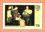 Stamps Cuba -  EXPOSICIÓN  FILATÉLICA  MUNDIAL  CHINA.  ESCENA  POÉTICA  EN  XUN  YANG,  DE  CHEN  YIFEI.