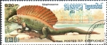 Stamps Cambodia -  ANIMALES  PREHISTÓRICOS.  EDAPHOSAURUS.