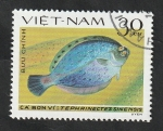 Sellos de Asia - Vietnam -  374 - Pez plano