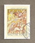 Sellos de Europa - Hungr�a -  Victoria de Basarad sobre rey Carlos Roberto, Crónica Kepes 1371