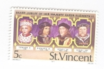 Stamps Saint Vincent and the Grenadines -  25 aniversario del acceso al trono de Isabel II