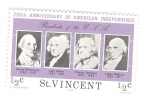 Stamps Saint Vincent and the Grenadines -  Bicentenario de la independencia de Estados Unidos