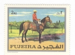 Stamps United Arab Emirates -  Caballo y jinete