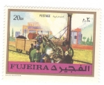 Stamps United Arab Emirates -  Locomotora de vapor