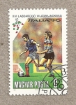 Stamps Hungary -  Campeonatos Mundiales de Futbol Italia 1990