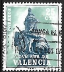 Stamps Spain -  Estatuas - Rey James I