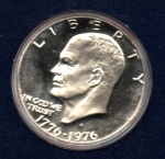 monedas del Mundo : America : Estados_Unidos :  KM-206a   EISENHOWER.  IN  GOD  WE  TRUST.  1776-1976.   (Anverso)