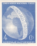 Stamps : America : Chile :  HOMENAJE A J.F.KENNEDY