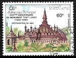 Stamps Laos -  That Luang temple