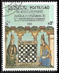 Stamps Laos -  Dos hombres jugando ajedrez