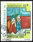 Stamps Laos -  Arlequines - Pablo Picasso