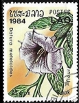 Sellos de Asia - Laos -  Flores - Datura meteloides