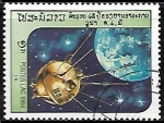 Sellos de Asia - Laos -  Exploración del espacio - Luna 2