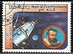 Stamps Laos -  Exploración del espacio - Sputnik 2 & Johannes Kepler 