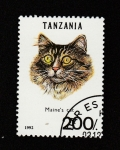 Stamps Tanzania -  Gato del Maine