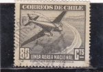 Sellos de America - Chile -  LINEA AÉREA NACIONAL