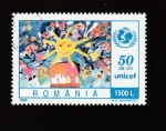 Stamps Romania -  50 Aniv. de UNICEF