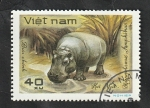 Sellos de Asia - Vietnam -  309 - Animal salvaje, hipopótamo