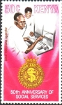 Stamps Kenya -  50th  ANIVERSARIO  DE  LOS  SERVICIOS  SOCIALES  DE  SALVACIÓN.  TELEFONISTA  NO  VIDENTE.