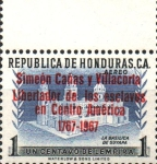 Sellos de America - Honduras -  BICENTENARIO  DE  SIMEÓN  CAÑAS  Y  VILLACORTA.  LIBERTADOR  DE  LOS  ESCLAVOS  EN  CENTRO  AMÉRICA.