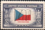 Stamps United States -  BANDERA  DE  CZECHOSLOVAKIA