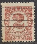 Stamps Spain -  0678 - Cifra 2 centimos