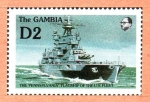 Stamps Africa - Gambia -  SEGUNDA  GUERRA  MUNDIAL  EN  EL  PACÍFICO.  Uss  PENNSYLVANIA.