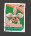Stamps Benin -  Phalaenopsis sun spots