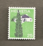 Stamps : Europe : Switzerland :  Arbol y casa