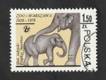 Stamps Poland -  2416 - Elefantes de Asia