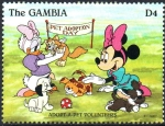 Stamps : Africa : Gambia :  ADOPTAR  UNA  MASCOTA