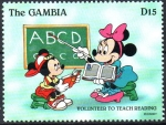 Stamps Africa - Gambia -  ENSEÑANDO  A  LEER