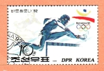 Stamps : Asia : North_Korea :  JUEGOS  OLÍMPICOS  BARCELONA  1992.  CARRERA  DE  OBSTÁCULOS.