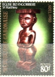 Stamps Africa - Gabon -  ESTATUA  MASCULINA