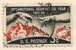 Sellos de America - Estados Unidos -   911 - International Geophysical Year