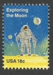 Stamps United States -  1662 - Astronaut on the Moon