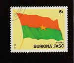 Stamps Burkina Faso -  Bandera país