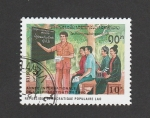 Stamps Laos -  Año  internacional de la alfabetización