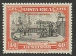 Sellos de America - Costa Rica -  416 - Columbus in Cariari (1947)